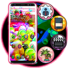 Glassy Colorful Bubble Theme ikon