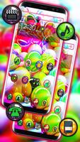 Glassy Colorful Bubble Theme syot layar 1