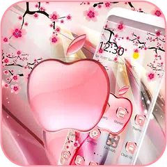 Baixar Pink Summer Flower Crystal Apple Theme APK