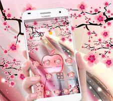 Pink Summer Flower Crystal Apple Theme imagem de tela 3