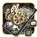 Golden Silver Luxury Gears Theme aplikacja