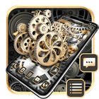 Golden Silver Luxury Gears Theme icono