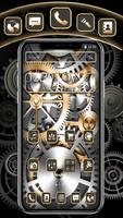 Golden Silver Luxury Gears Theme Cartaz