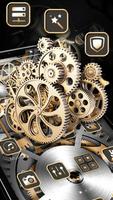 Golden Silver Luxury Gears Theme captura de pantalla 1