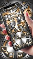 Golden Silver Luxury Gears Theme captura de pantalla 3