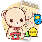 Yellow Cartoon Cute Bear Theme ไอคอน