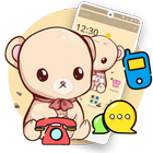 Yellow Cartoon Cute Bear Theme-icoon