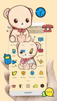 Yellow Cartoon Cute Bear Theme screenshot 1