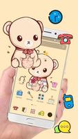 Yellow Cartoon Cute Bear Theme 截图 2