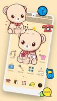 Yellow Cartoon Cute Bear Theme ภาพหน้าจอ 3