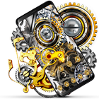 Chủ đề đồng hồ Cogwheel sang trọng biểu tượng