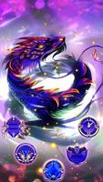 Dark Purple Dragon Theme Affiche
