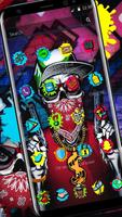 Thug Skull Graffiti Launcher Theme скриншот 1