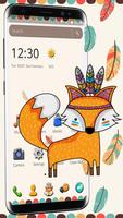 Cute Adorable Fox Theme Affiche