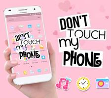 Pink Don't Touch My Phone Theme Ekran Görüntüsü 2