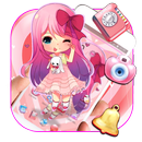 Cartoon Pink Cute Girl Theme APK