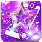آیکون‌ Purple Glitter Stars Butterfly Theme