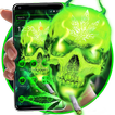 Green Smoking Skull Theme