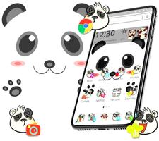 Cute Face Panda Launcher Theme 🐼 Plakat