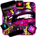 Graffiti Hot Lips Theme APK