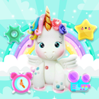 Cute Rainbow Unicorn Launcher Theme icône