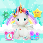 Cute Rainbow Unicorn Launcher Theme ไอคอน