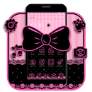 Luxury Cute Pink Black Bow Theme APK