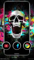 Colorful Graffiti Bloom Skull Theme capture d'écran 3