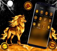 Golden Wolf Launcher Theme 🐺 screenshot 2