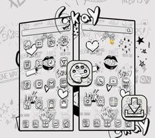 برنامه‌نما Black and white graffiti theme wallpaper عکس از صفحه