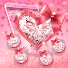 Pink Diamond Heart Live Theme アイコン