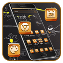 Black graffiti theme wallpaper Wood Icon APK