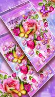 Glossy Sparkling Flower Butterfly Theme скриншот 2