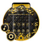 Matt Black Gold Diamond Launcher Theme icon