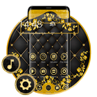 Matt Black Gold Diamond Launcher Theme-icoon