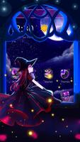 Purple Witch Night Launcher Theme постер