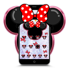 Minnie's bow shining desktop theme wallpaper-icoon