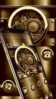 Gold Luxury Business Gear Theme الملصق