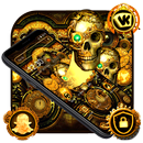Dark Golden Metal Skull Launcher Theme 💀 APK