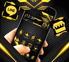 Dark Black Yellow Launcher Theme ✨ Plakat