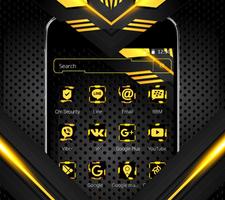 Dark Black Yellow Launcher Theme ✨ Screenshot 1