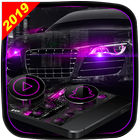 ikon tema peluncur mobil hitam ungu