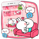 Cute Pink Cartoon Love Launcher Theme💑 APK