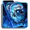 Blue Flaming Skull Theme