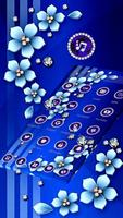 Blue Flower Glitter Diamond Business Theme capture d'écran 1