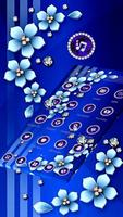 Blue Flower Glitter Diamond Business Theme captura de pantalla 1