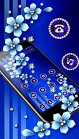 Blue Flower Glitter Diamond Business Theme ภาพหน้าจอ 2