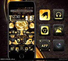 Golden Silk Rose Theme For Huawei Mate 20 Pro Affiche
