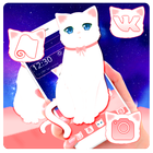 Cute Pink Cat Galaxy Launcher Theme 😻 icon