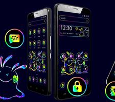 Neon Cartoon Launcher Theme 💥 screenshot 1